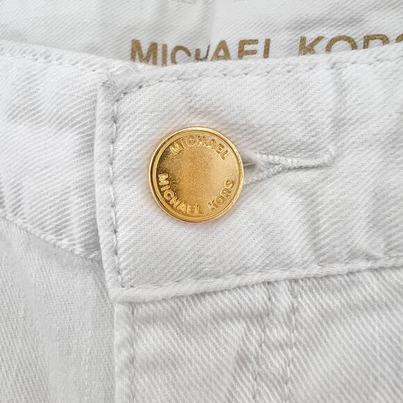Michael Kors US 4 Womens White Distressed Low Rise Izzy Cropped Skinny Jeans - Picture 6 of 14